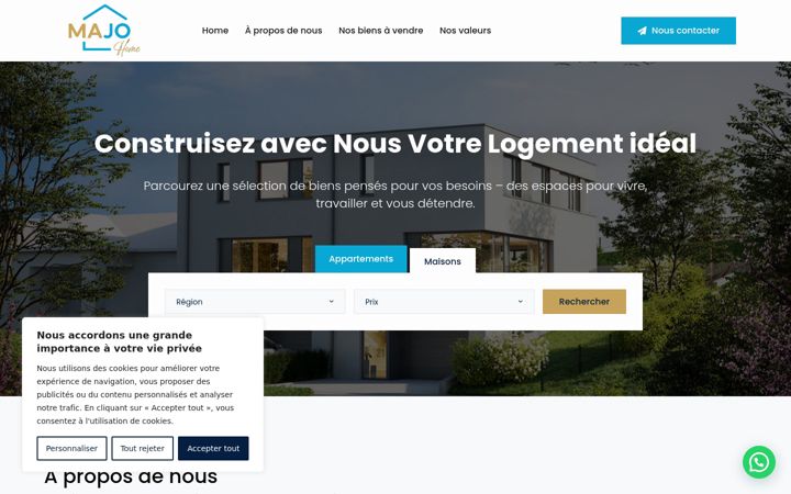Screenshot of majohome.lu