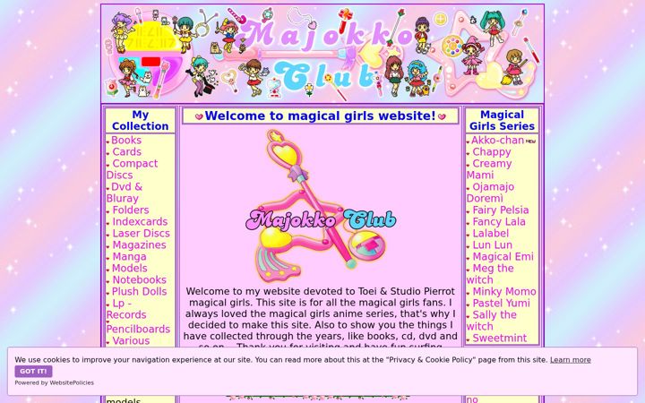 Screenshot of majokkoclub.com