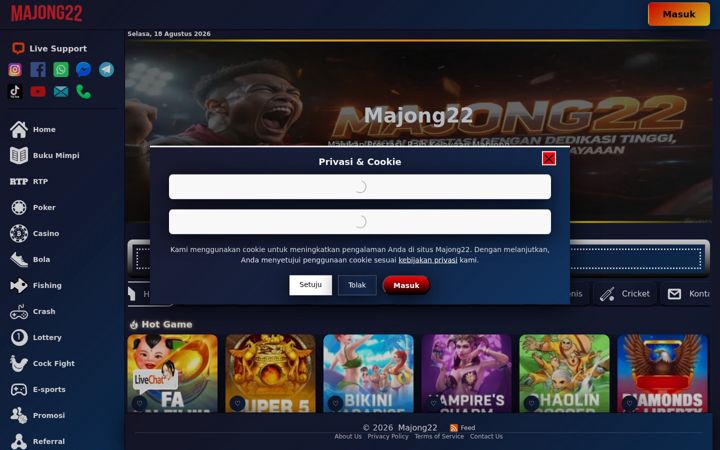 Screenshot of majong22.org