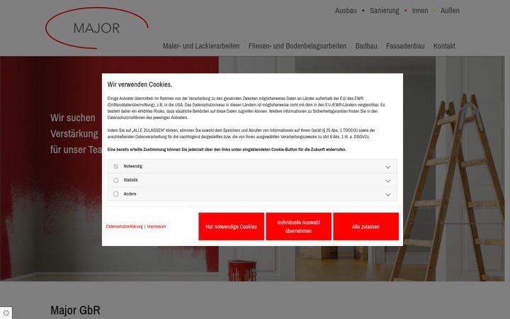 Screenshot of majorbau.de