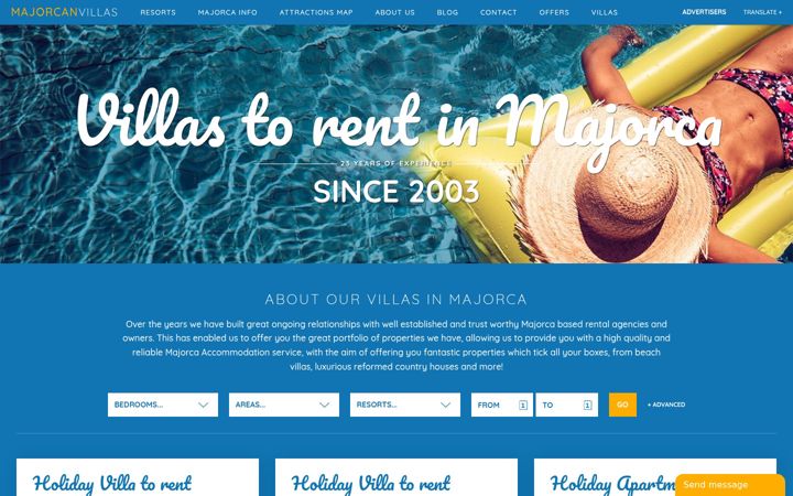 Screenshot of majorcanvillas.com