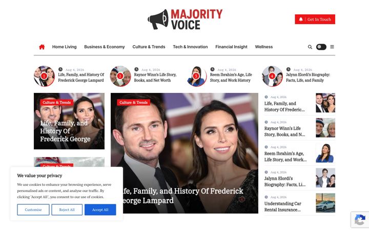 Screenshot of majorityvoice.org