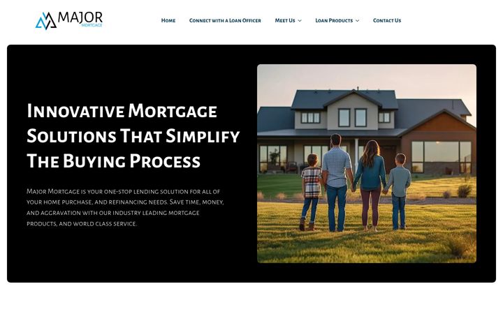 Screenshot of majormortgage.com