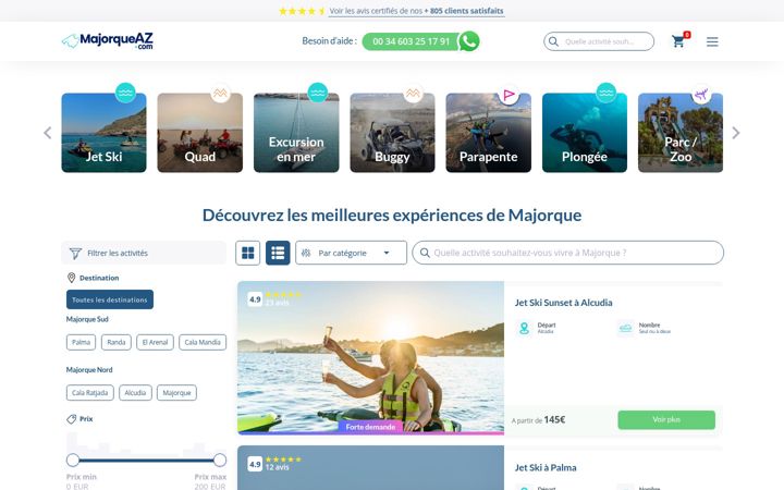 Screenshot of majorqueaz.com