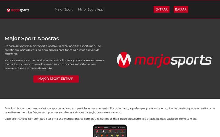 Screenshot of majorsportx.com