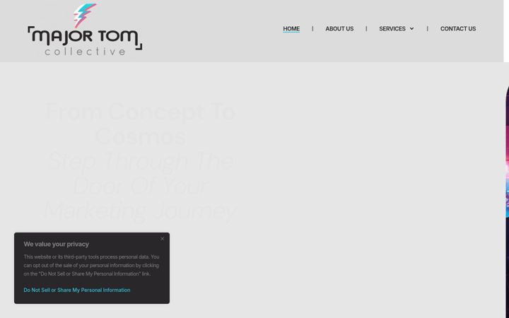 Screenshot of majortomcollective.com