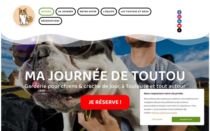 Screenshot of majourneedetoutou.fr