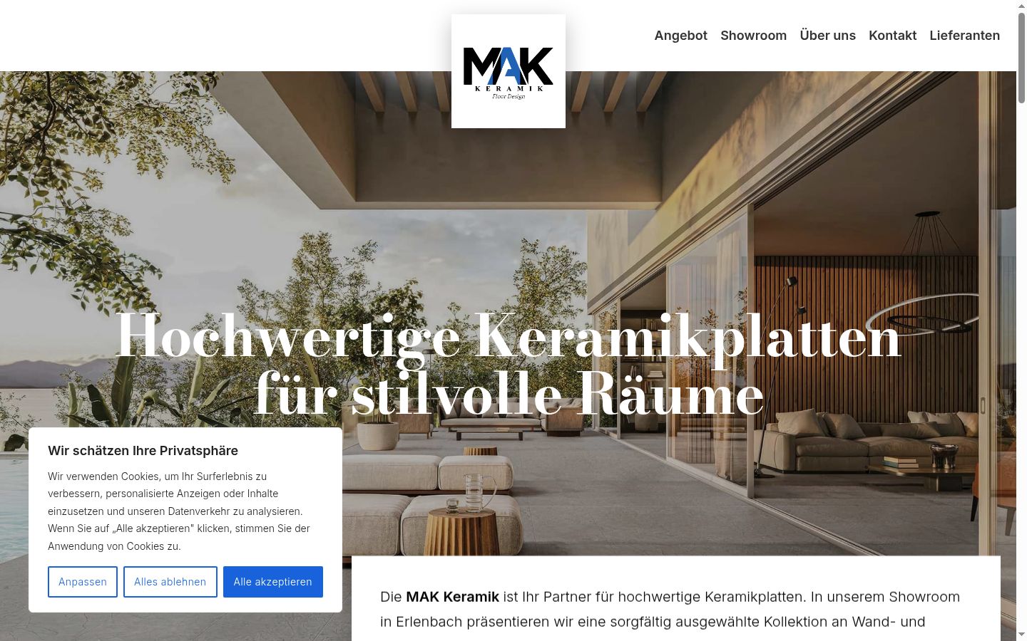 Ekrānuzņēmums ar piekrišanas baneri, kas tika rādīts pirms jebkādas mijiedarbības