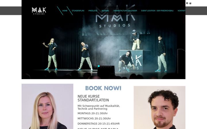 Screenshot of mak-studios.com