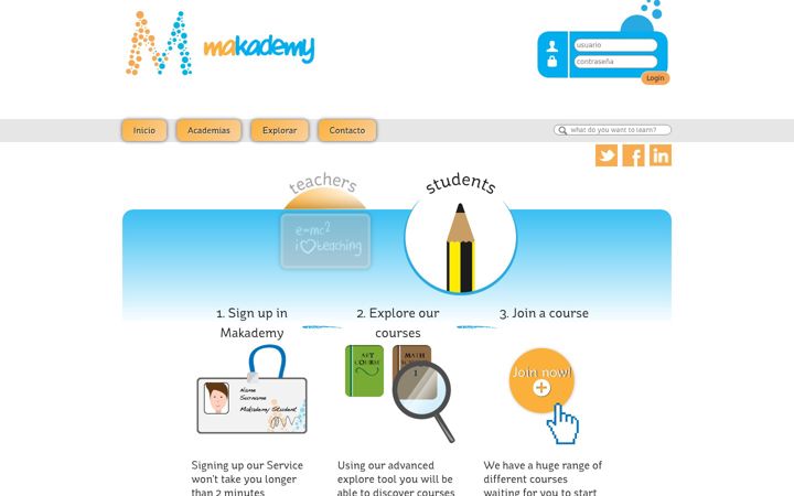 Screenshot of makademy.org
