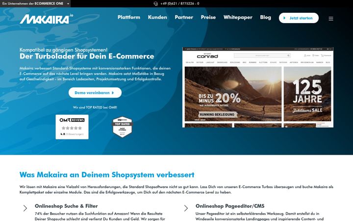 Screenshot of makaira.io