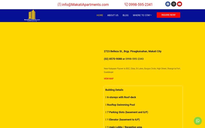 Screenshot of makatiapartments.com