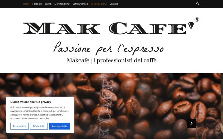 Screenshot of makcafe.it
