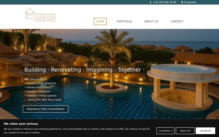 Screenshot of makcarohome.com