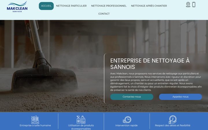 Screenshot of makclean.fr