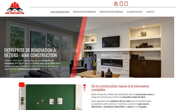 Screenshot of makconstruction34.fr