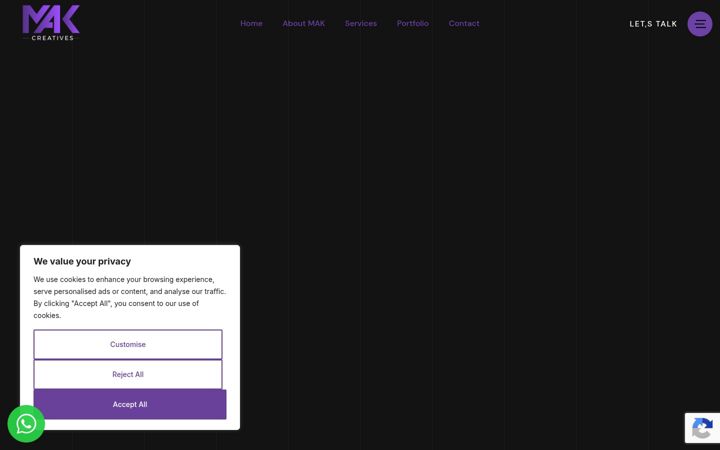 Screenshot of makcreatives.com