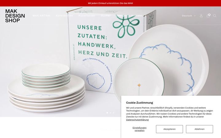 Screenshot of makdesignshop.at