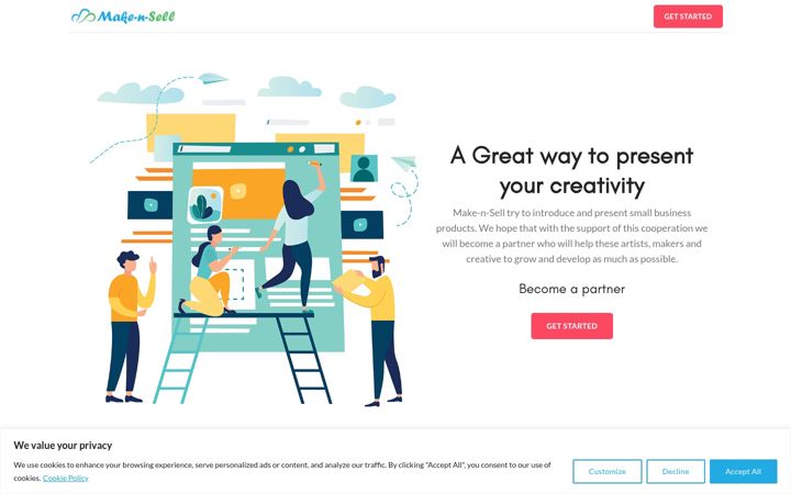 Screenshot of make-n-sell.de