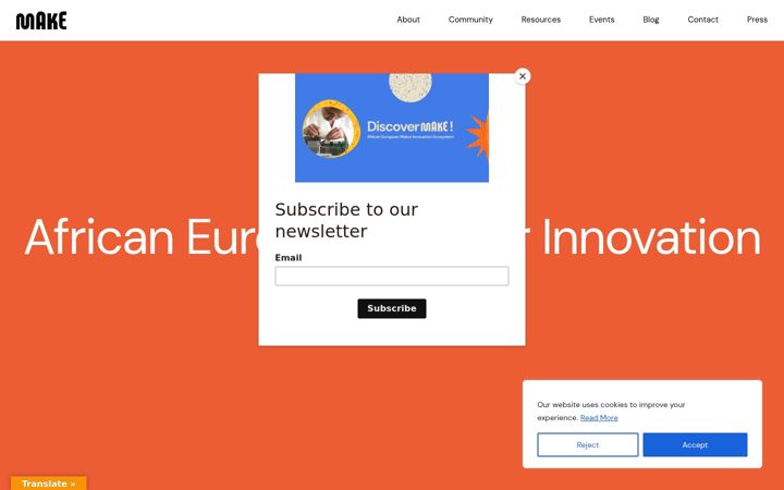 Screenshot of makeafricaeu.org