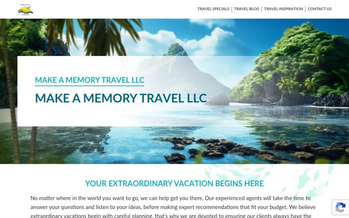 Screenshot of makeamemory-travel.com