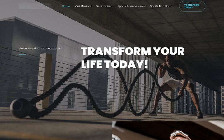 Screenshot of makeathleteaction.com