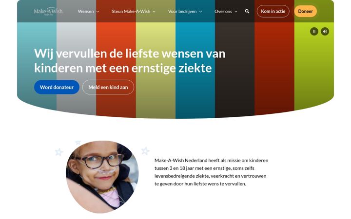 Screenshot of makeawishnederland.org