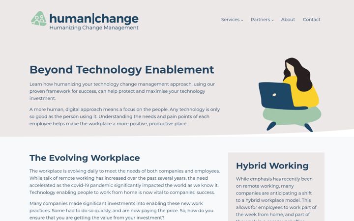 Screenshot of makechangehuman.com