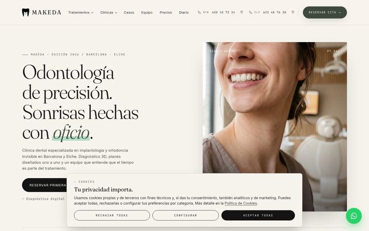 Screenshot of makedadental.com