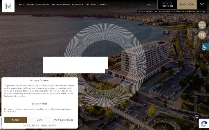 Screenshot of makedoniapalace.com