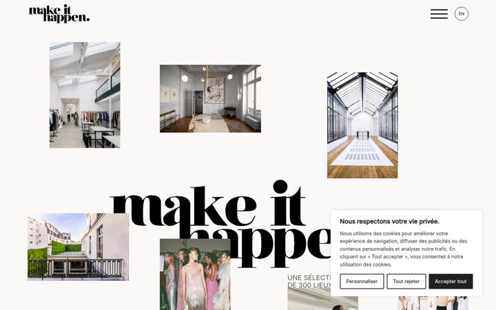 Screenshot of makeithappen-paris.com