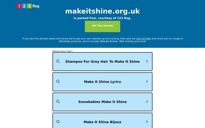 Screenshot of makeitshine.org.uk