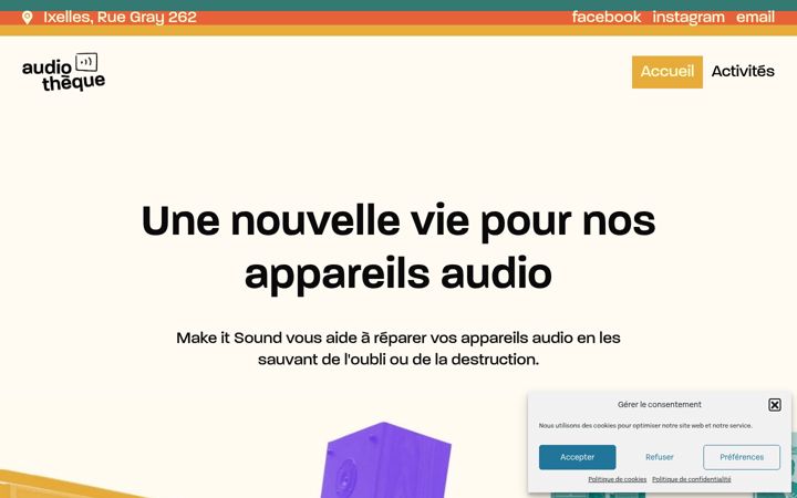 Screenshot of makeitsound.be