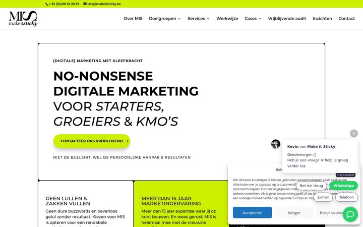 Screenshot of makeitsticky.be