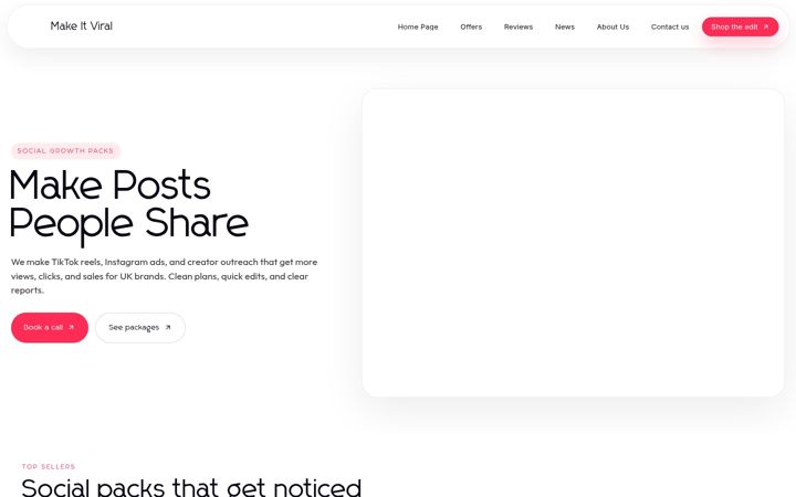 Screenshot of makeitviral.co.uk