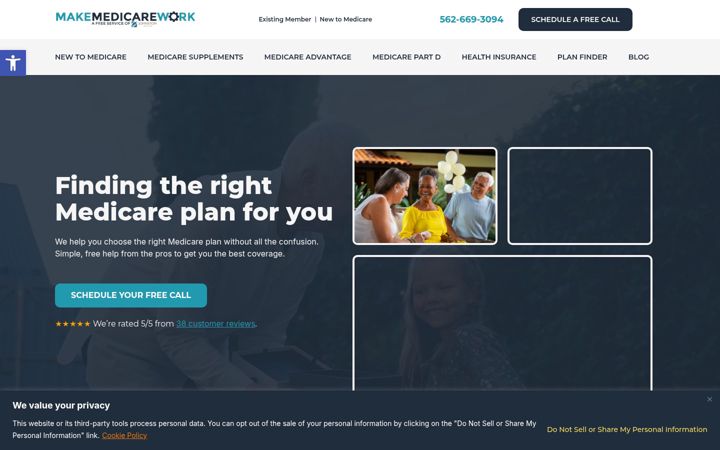 Screenshot of makemedicarework.com