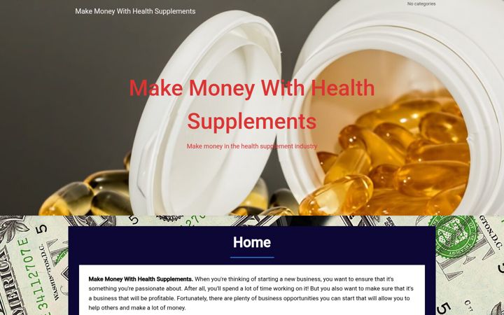 Screenshot of makemoneywithhealthsupplements.com