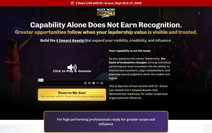 Screenshot of makemoreimpactsummit.com