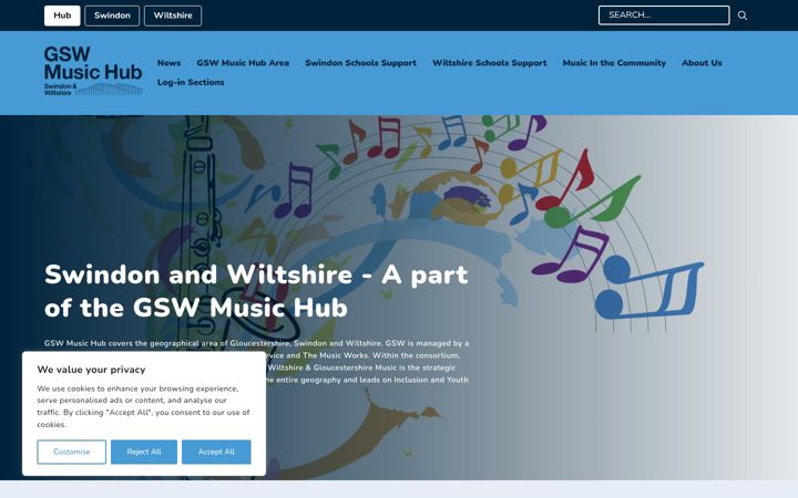 Screenshot of makemusicswindon.org
