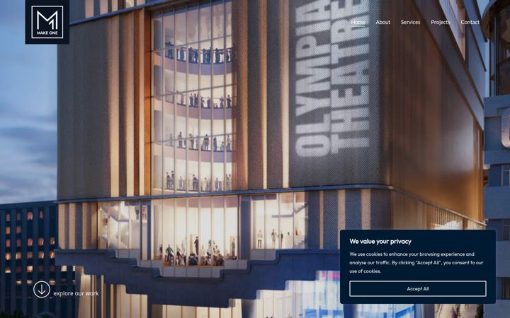 Screenshot of makeonegroup.com