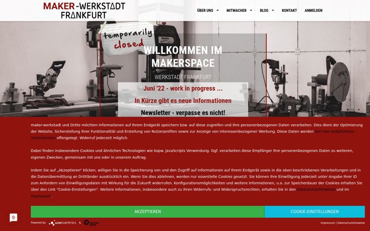 Screenshot of maker-werkstatt.de