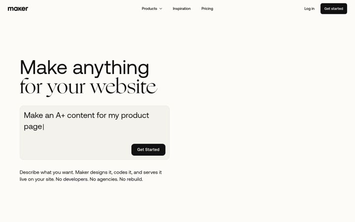 Screenshot of maker.co