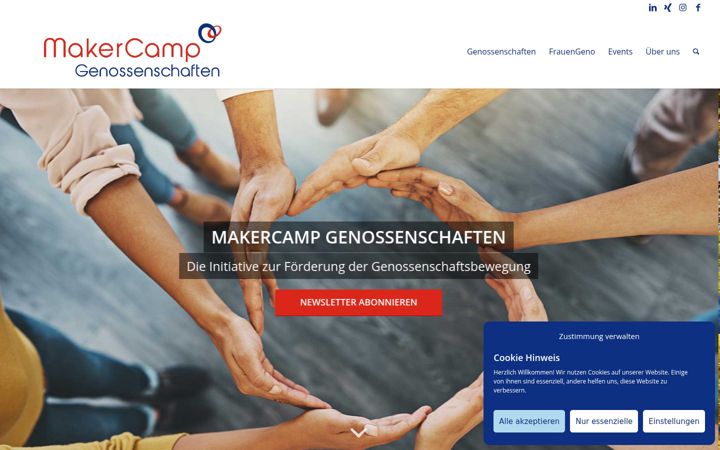 Screenshot of makercamp-geno.de