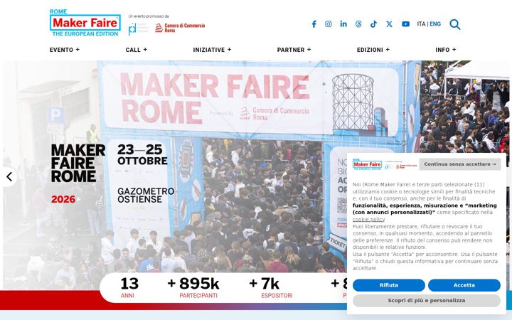 Screenshot of makerfairerome.eu