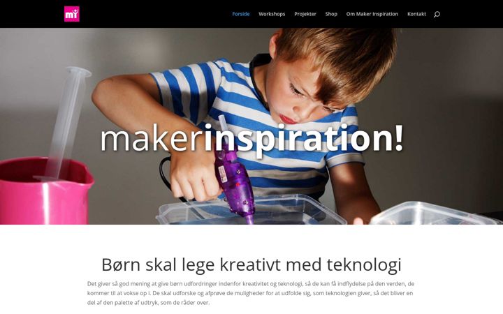 Screenshot of makerinspiration.dk