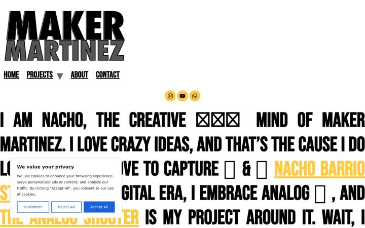 Screenshot of makermartinez.com