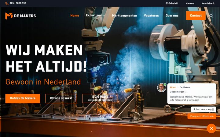 Screenshot of makers.nl