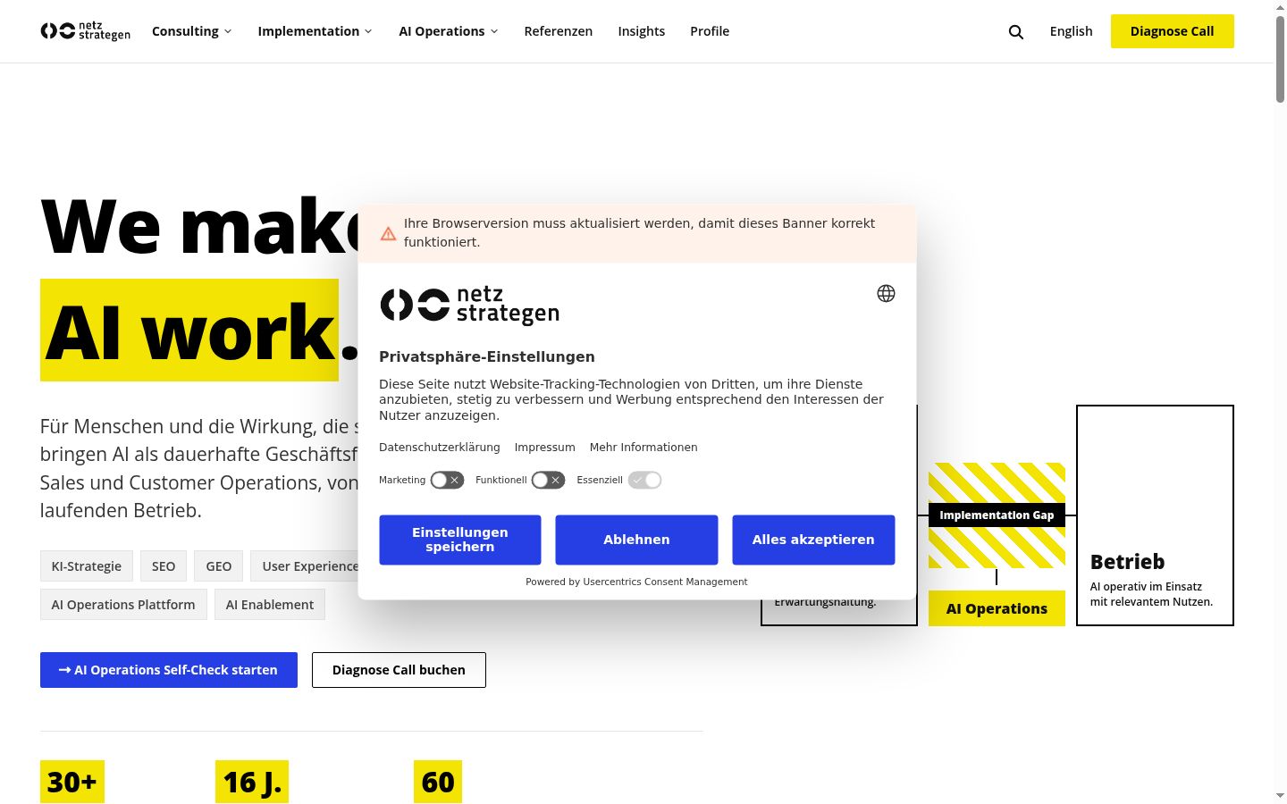 Screenshot tal-banner tal-kunsens muri qabel kwalunkwe interazzjoni