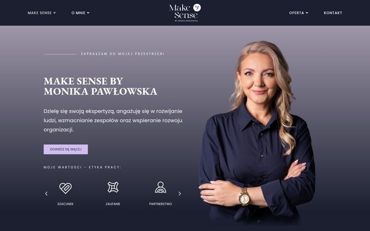 Screenshot of makesense.pl