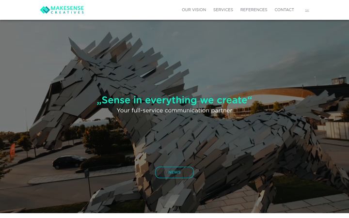 Screenshot of makesensecreatives.com